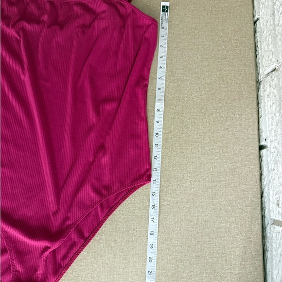 Gilli Fuchsia Ribbed Bodysuit - Picture 8 of 8